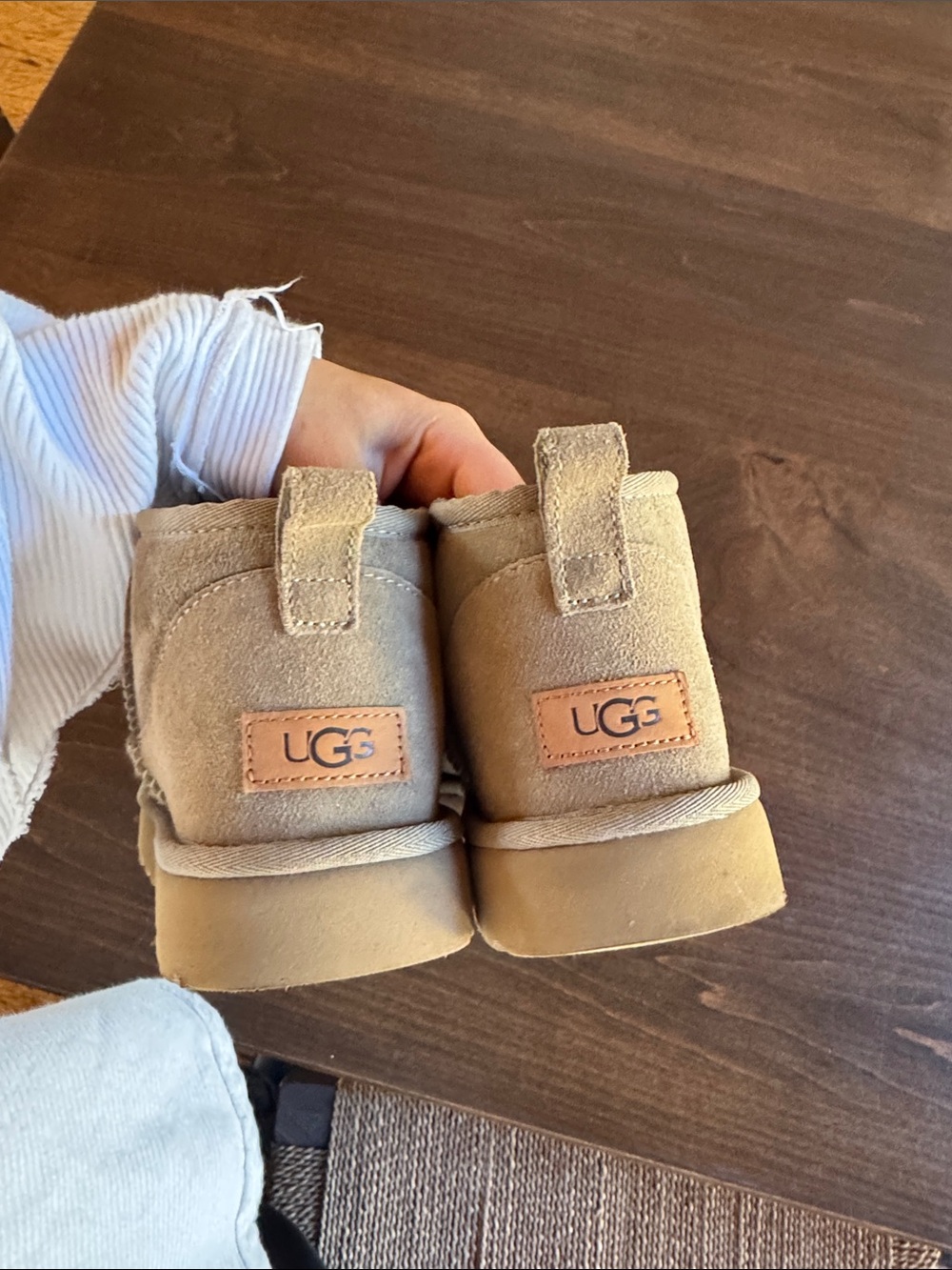UGG Mini Suede Boots in Chestnut Brown